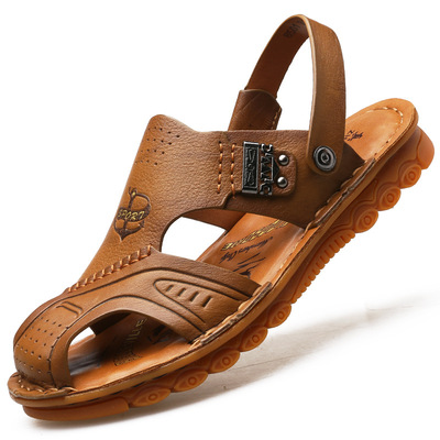 男士新款休闲时尚潮流时尚拖鞋休闲舒适防滑大底沙滩男凉鞋