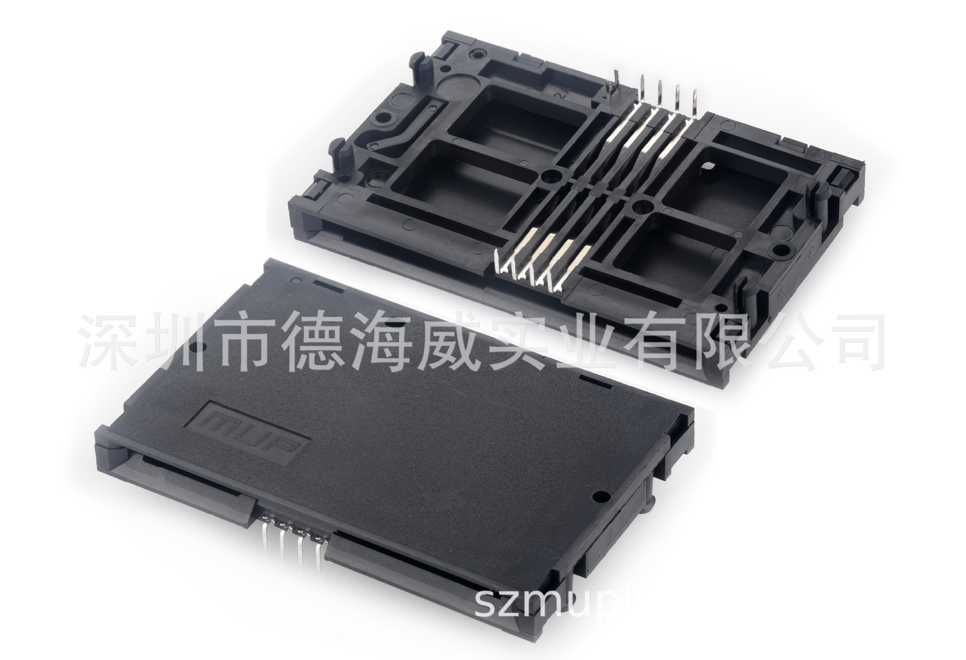 MUP品牌-原厂直供插件DIP式带检测开关IC卡座 常开/常闭型 连接器