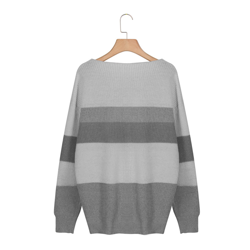 new casual multi-color stitching sweater NSLK11396