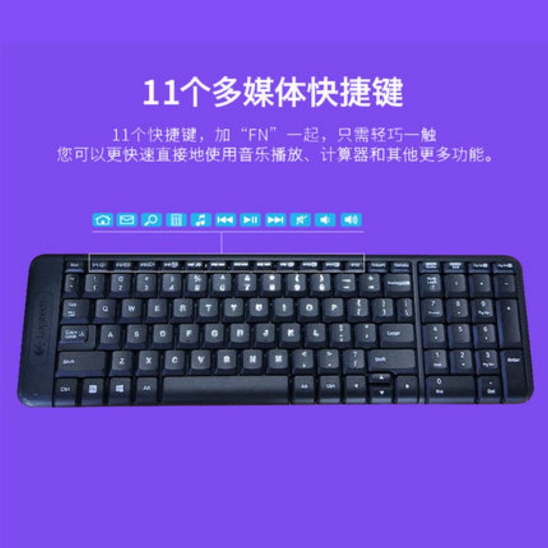 En stock Logitech mk220 teclado inalámbrico y traje de ratón de escritorio portátil Oficina teclado y ratón