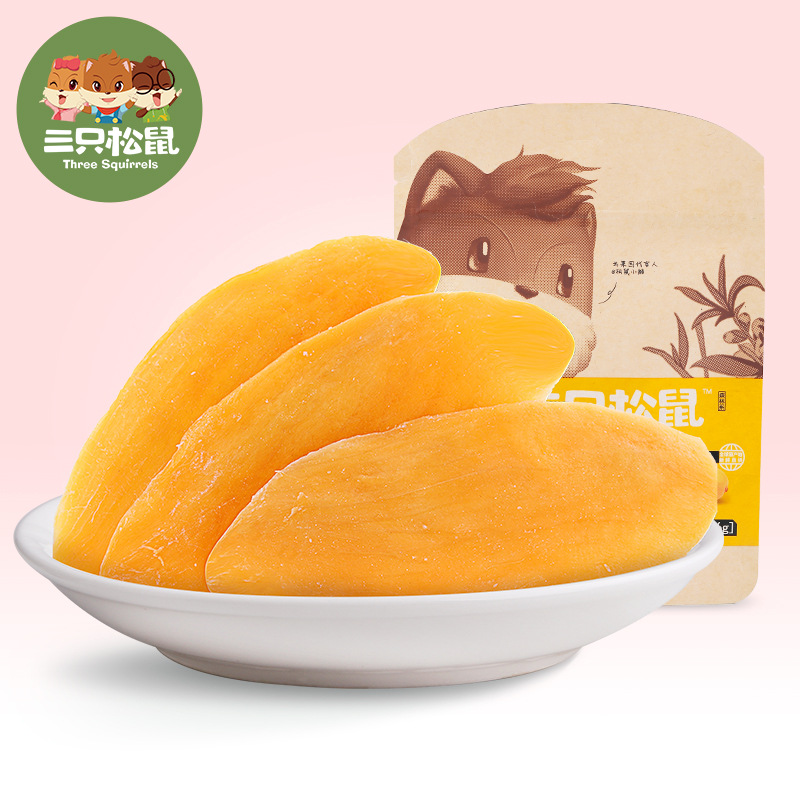 【三只松鼠_芒果幹116g】休閑零食蜜餞果脯小吃芒果片