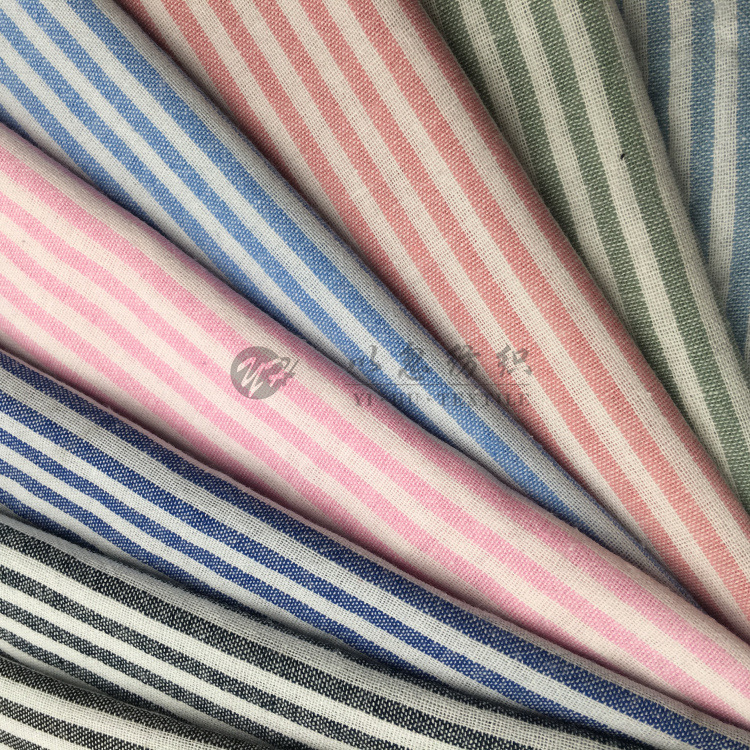 水洗条0.4CM 涤棉色织衬衫面料 男女装通用 春秋经典款 厂家直销