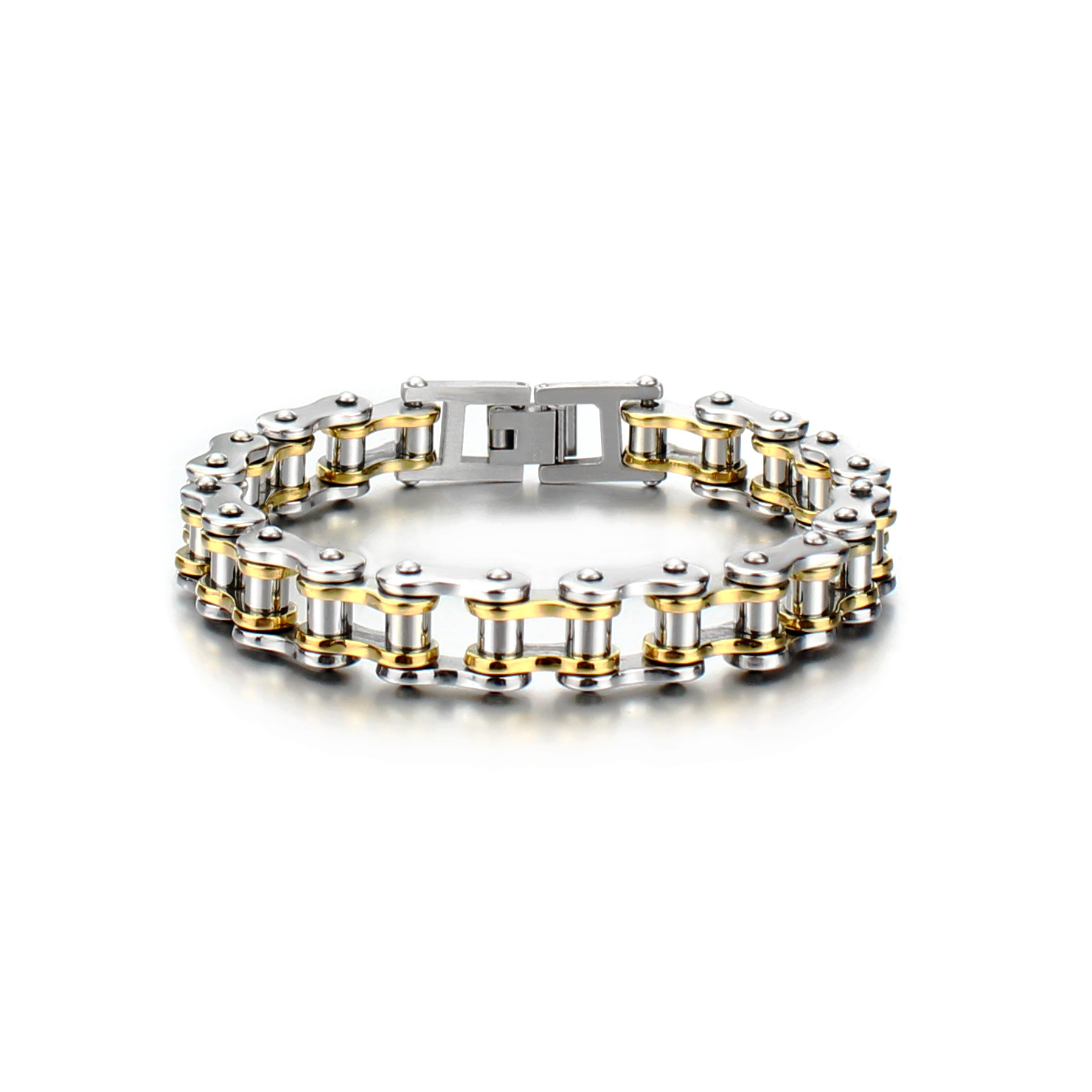 64g Weight Bracelets Classification 1 Piece Quantity Original Design Geometric 304 Stainless Steel Plating Men'S Bracelets Men's Chain Bracelets