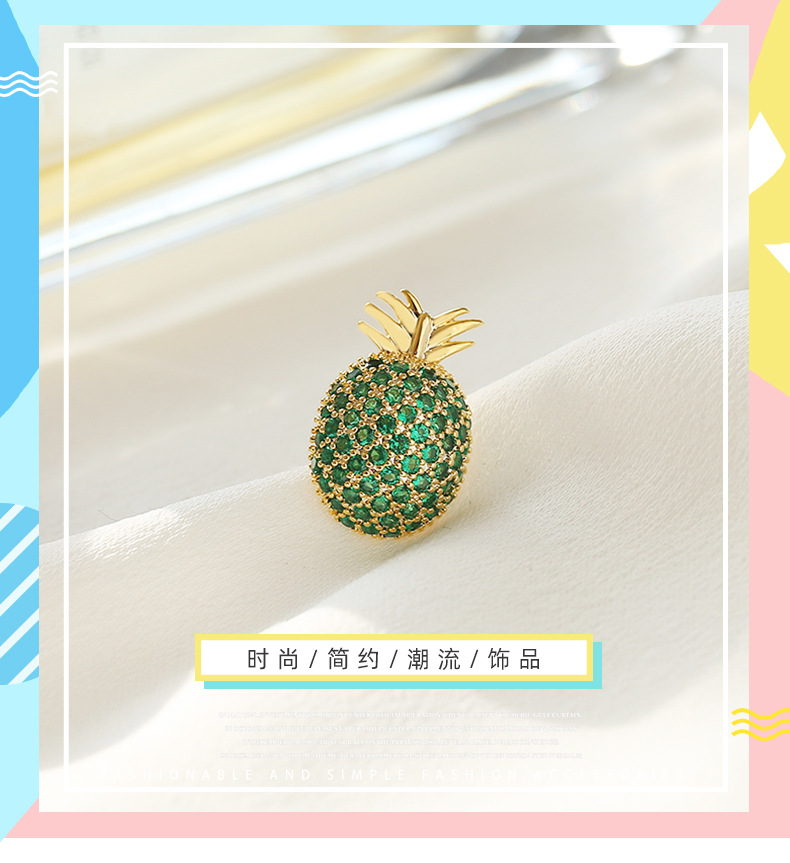 Fashion Fruit Cute Pineapple Small Brooch Simple Wild Anti-light Buckle Shirt Collar Pin display picture 15