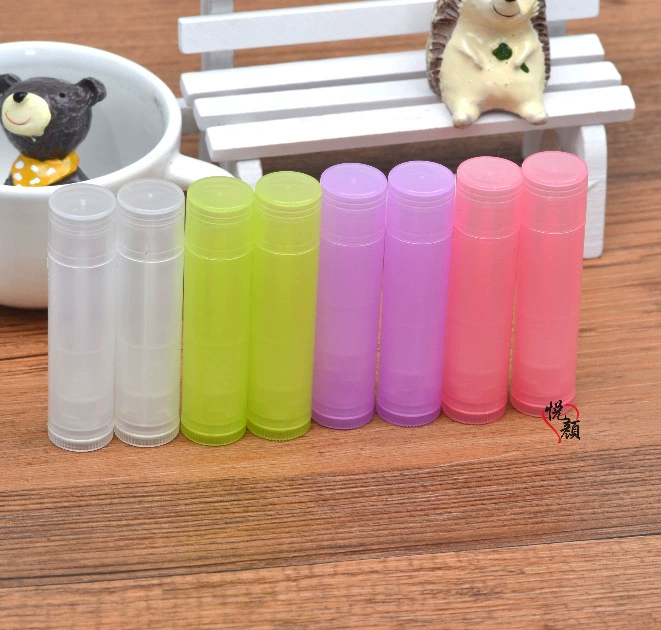 DIY полупрозрачный цвет синий фиолетовый зеленый розовый Губная помада пустая трубка бальзам для губ Губная помада пластиковая трубка воск для рта трубка 5 г