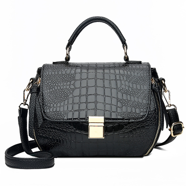 Lingshan Leather Spring New Bag Fashion Single Shoulder Crocodile 