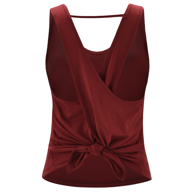 Spring and Summer New Yoga vest back V-shaped sport vest female arc comfortable fabric Yoga suit