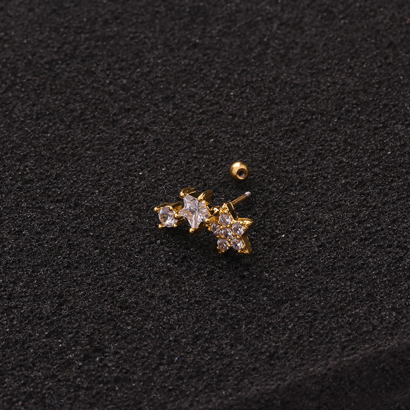 Ear Cartilage Rings & Studs Star Copper display picture 6