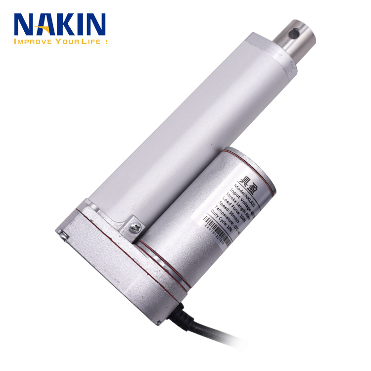 雷科NAKIN电动推杆厂家定制1000N小型推杆信号线引出底部铝板切平