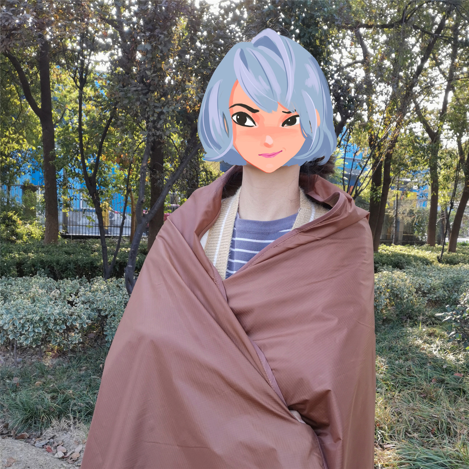 亚马逊户外用品秋冬季保暖防风毯地垫野营垫防潮垫一件代发