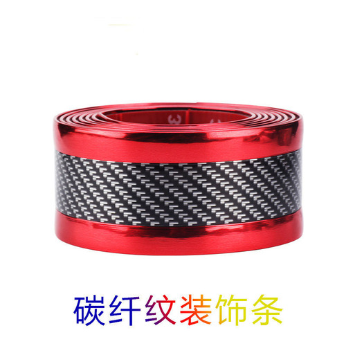 Car door sill guard, anti-stomp sticker universal modification platform decorative strip carbon fiber texture bumper door side anti-collision sticker
