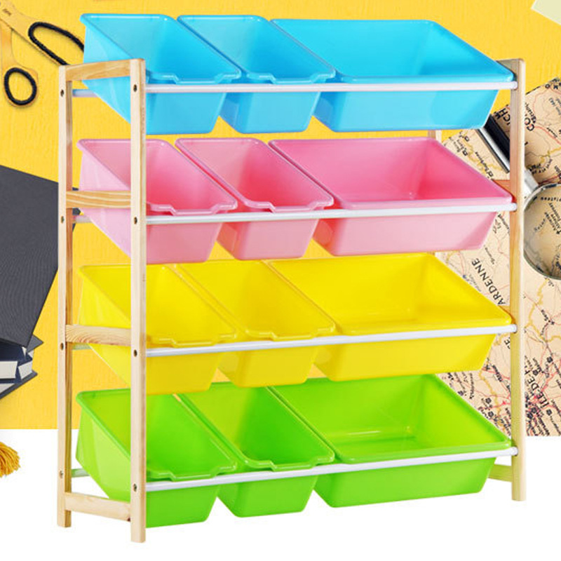 children Toy Storage Rack woodiness cabinet environmental protection Lockers kindergarten Toy shelf On behalf of