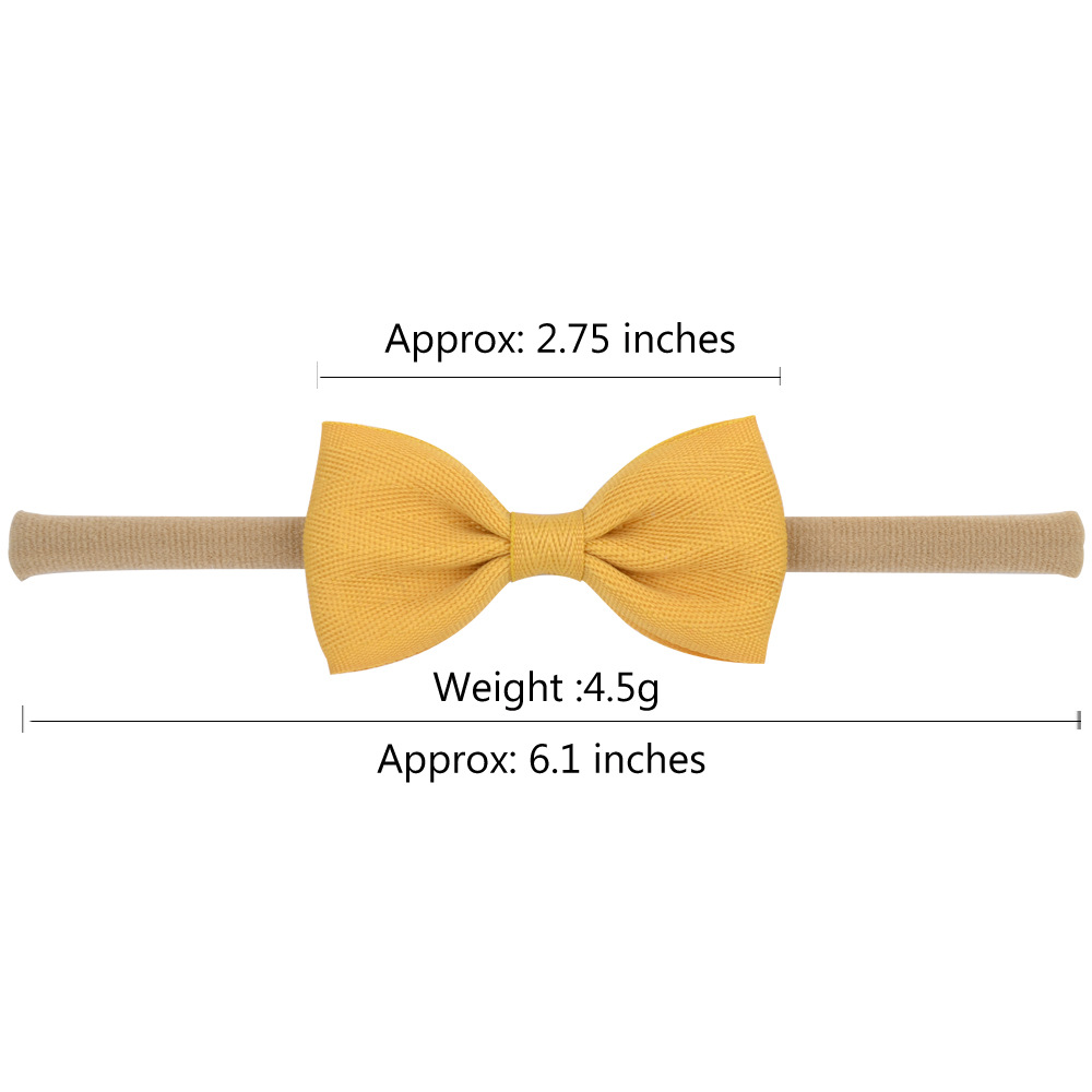 Fashion Baby Hair Accessories Children's Bow Headban Soft Elastic Nylon Headband display picture 1