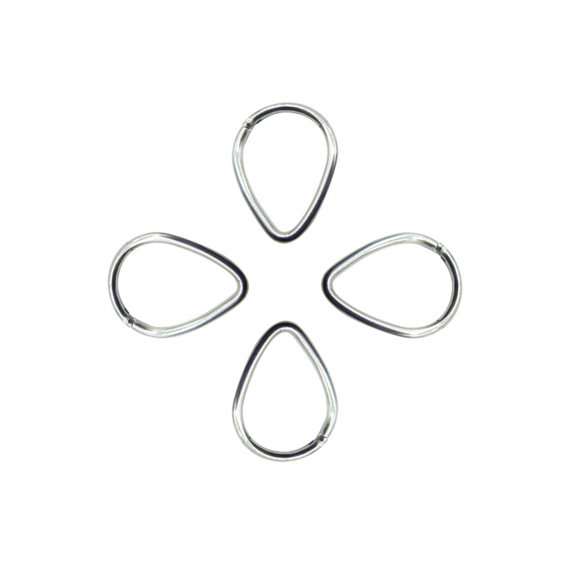新款上市不锈钢水滴形闭口无缝鼻环异形线圈耳环自开合乳环饰品