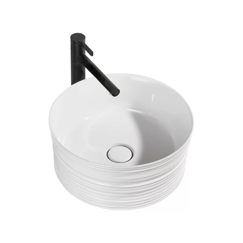 Nuevo simple europeo alivio arte Cuenca del lavabo redondo lavabo profundo lavabo de cerámica lavabo personalidad creativa lavabo
