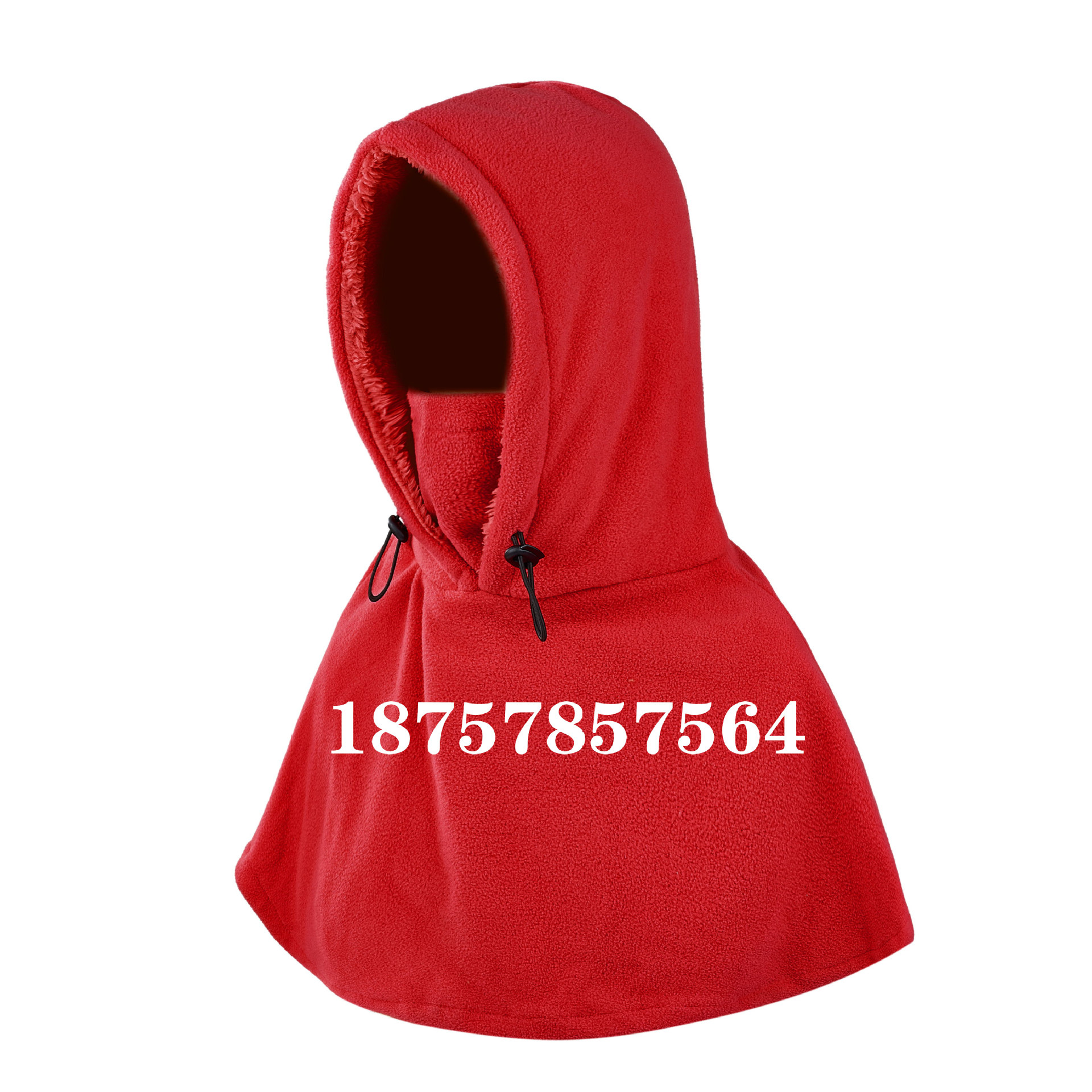 2020 new outdoor riding winter ear protection plush thickening warm fleece hood three-in-one shawl cap