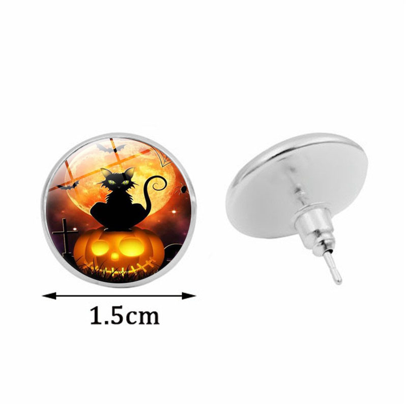 Set gioielli halloween gatto nero collana orecchini bracciale_voghion.com