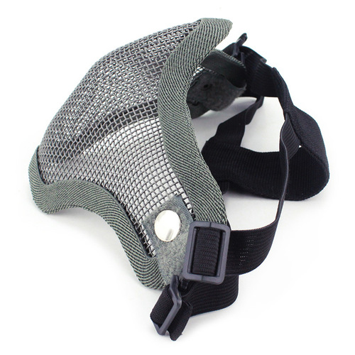 Cross-border Amazon V1 Solid Color Wire Mask Double Strap Version Half Face Protection CS Field Camouflage Training Mask