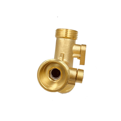 All-copper one-way two-way external thread joint three-way ball valve washing machine faucet joint garden tool