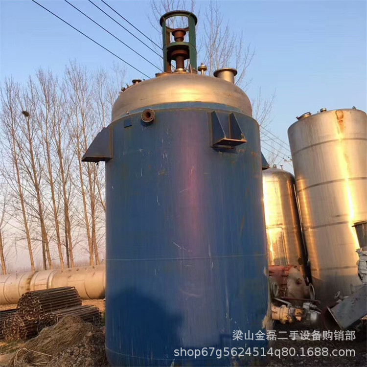 常年供应二手反应釜 二手玻钢反应釜 二手10立方搪瓷反应釜金磊