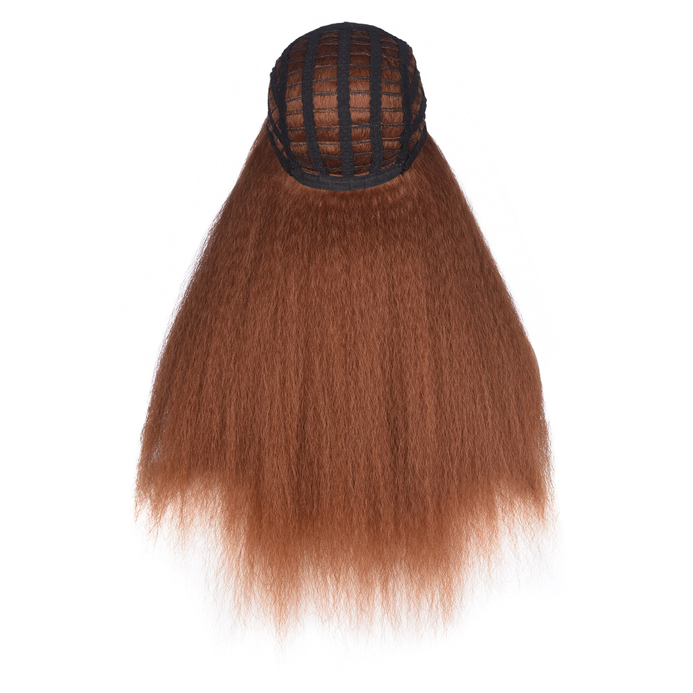 Perruque synthétique bandeau de barbe de maïs lâche et explosif bandeau de grande perruque longue_voghion.com