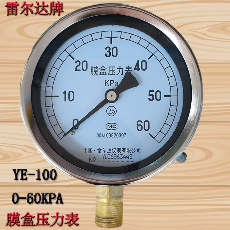 Поставка с завода прямых продаж марки Rayda YE100 40KPA сильфонный манометр микро манометр килопаскаль манометр