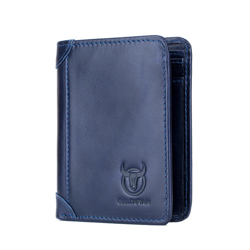 Captain Niu leather goods multifunctional business casual men's wallet short top layer cowhide youth driver's license wallet card holder