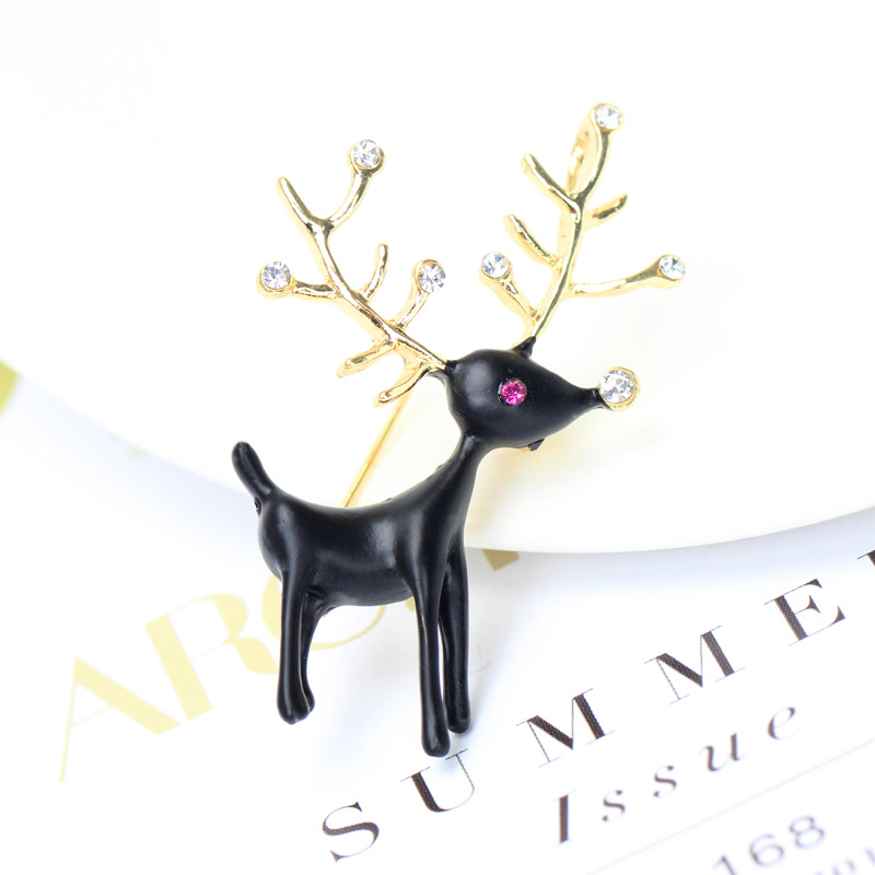 Diamond Fashion Jewelry Deer Diamond Deer Brooch display picture 4