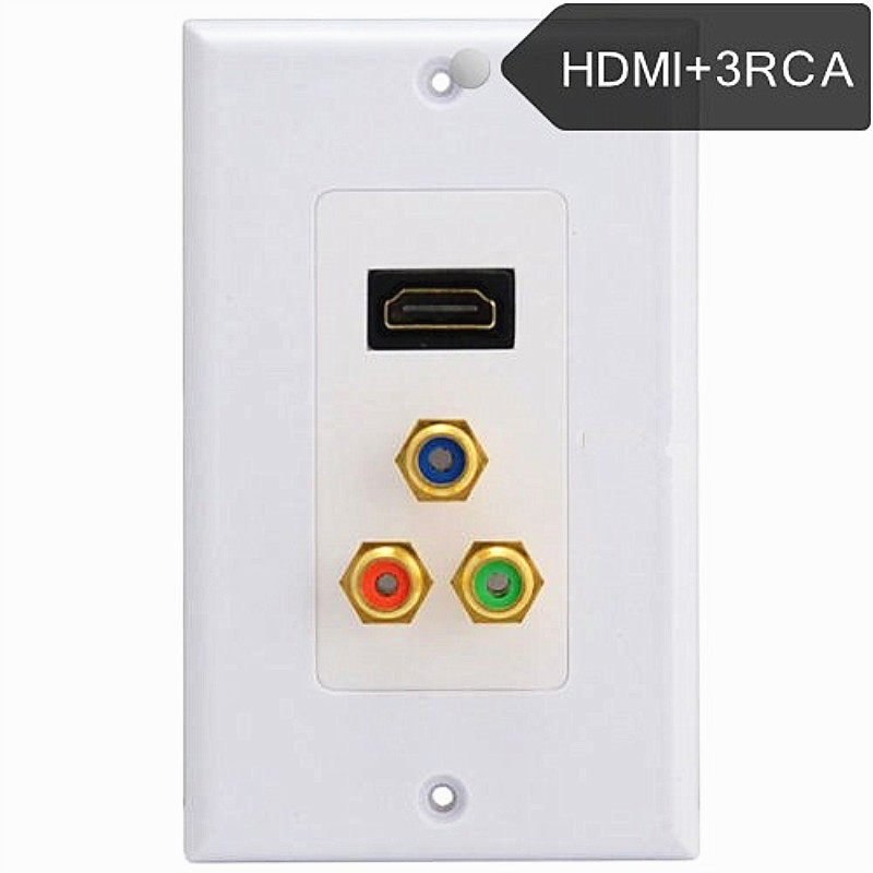 HDMI美式面板 HDMI+3RCA美式面板 HDMI面板 HDMI+3RCA 美规