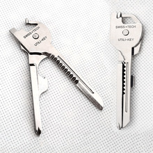 六合一迷你钥匙扣多功能钥匙刀户外创意礼品6合1瑞士科技随身工具