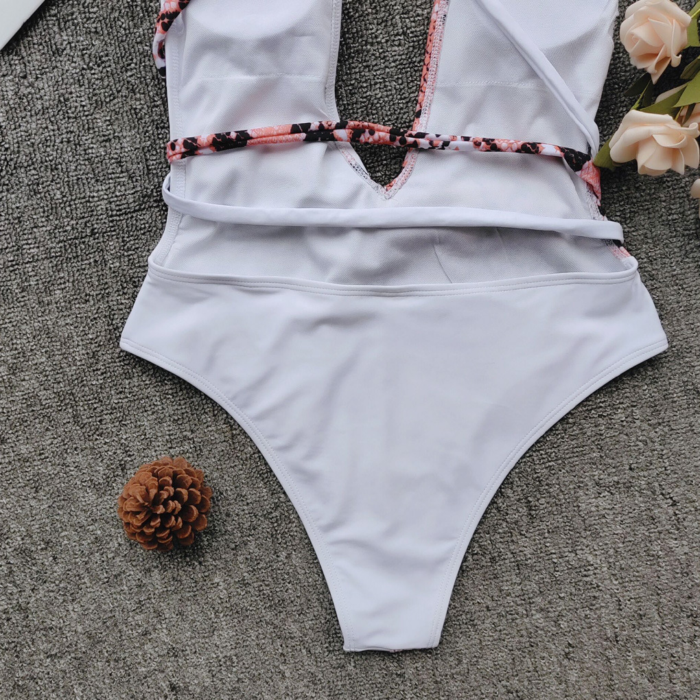  snake pattern stitching sexy one-piece bikini NSZO1726