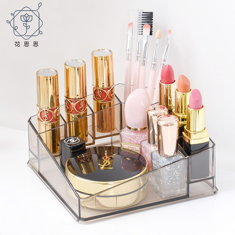 Cosmetics storage box household transparent simple dressing table skin care cream lipstick finishing rack desktop storage rack