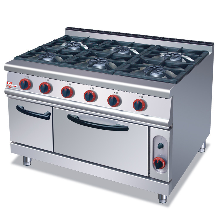 佳斯特ZH-RQ-6六头燃气煲仔炉连焗炉不锈钢商用煲仔炉天然气烤