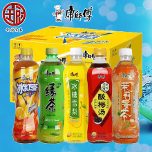 康师傅果汁茶饮料500ml*15瓶整箱冰红茶绿茶茉莉蜜茶冰糖雪梨柚子