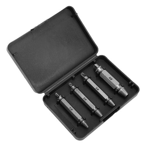 4PC Screw Extractor Set, Dual-Head Screw Extractor, Slip-Ear Screw Extractor, Bolt Extractor