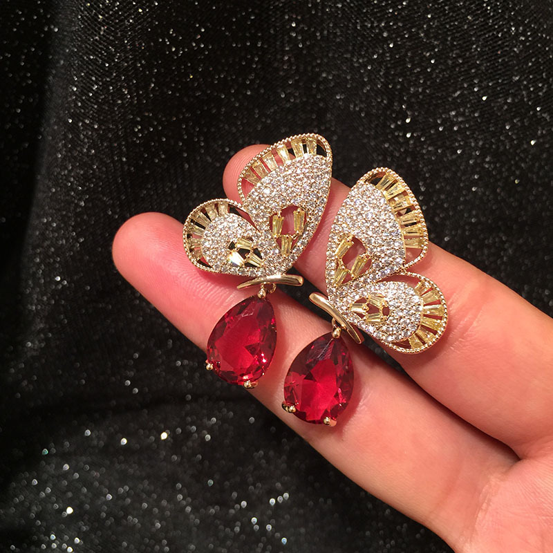 S925 Silver Fashion Luxury Openwork Butterfly Wing Earrings Dinner Dress Accessories Earrings display picture 1