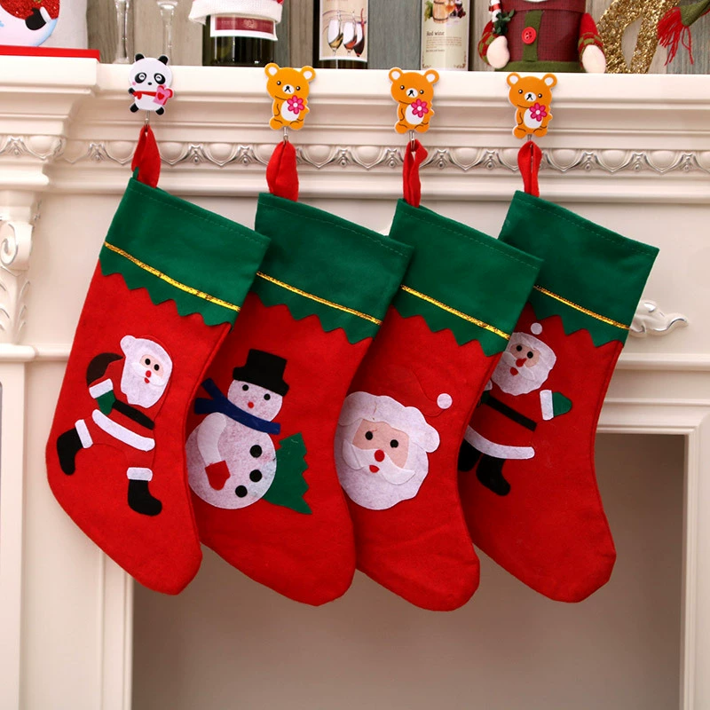 Christmas stockings large decorative socks, children’s tree pendant, random patterns, 480 pcs per box