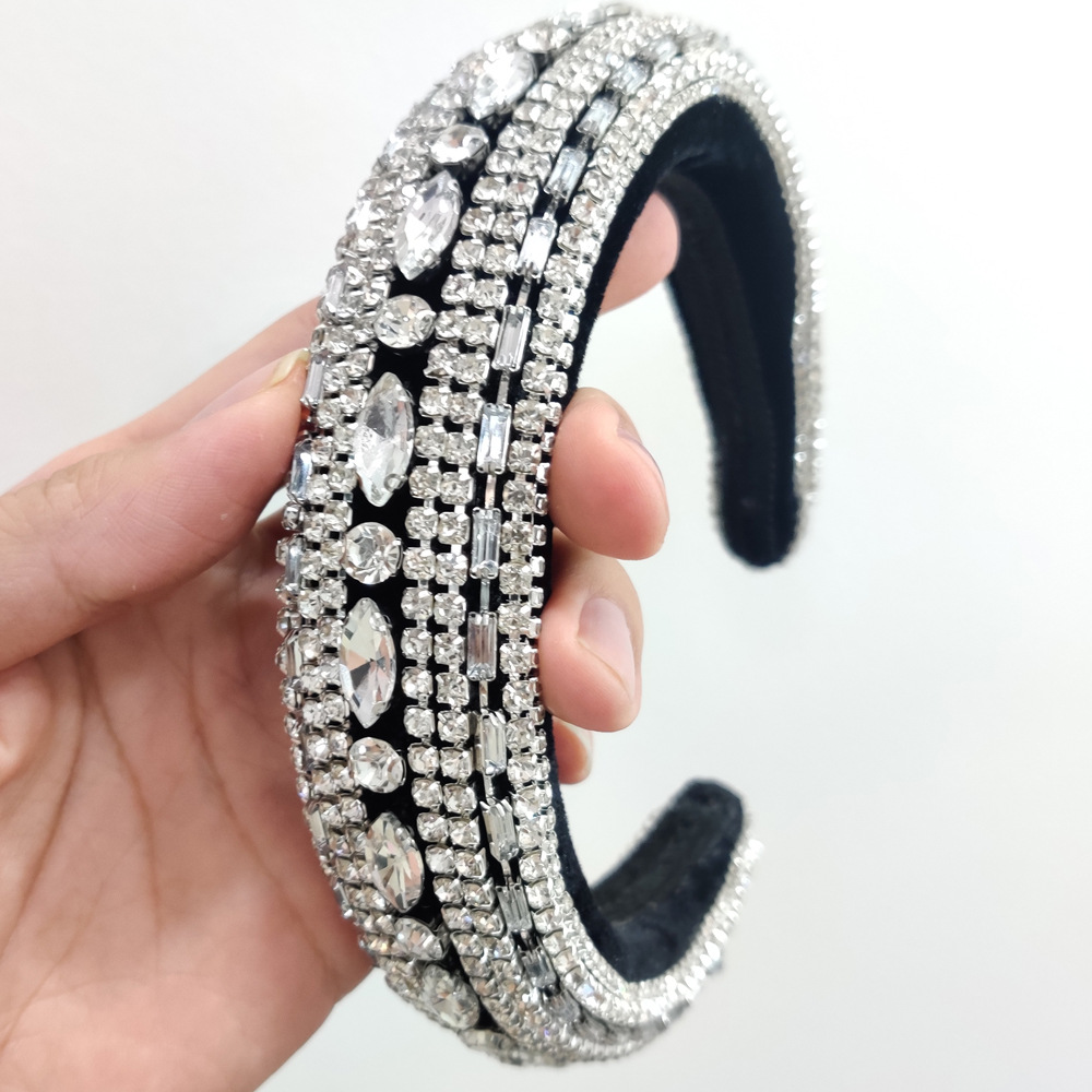 الباروك عقال الأزياء اكسسوارات للشعر عقال الكامل الراين المنصة أزياء عقال Nihaojewelry display picture 7