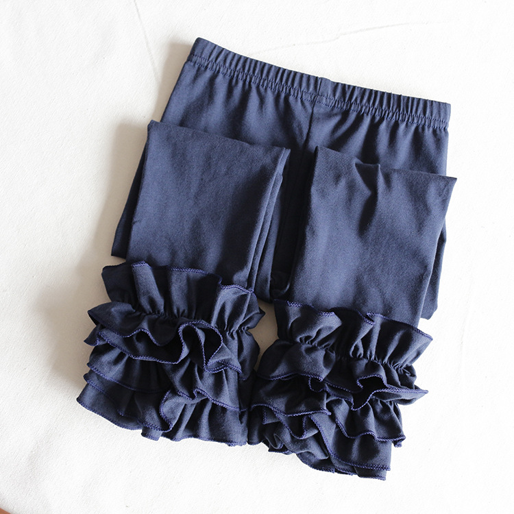 Elegant Cute Solid Color Flower Cotton Pants & Leggings display picture 3