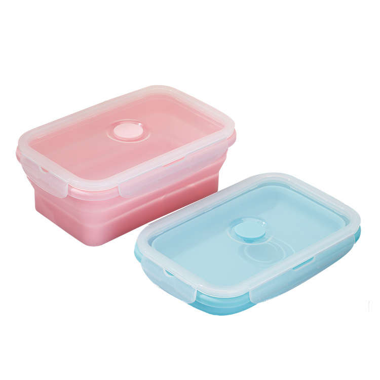 Conjunto de lancheira dobrável de silicone, Salada