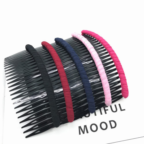 New large size Korean style hair accessories fabric bangs comb chiffon floral comb hair comb women's manufacturer wholesale