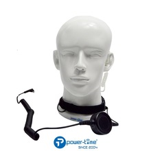 PTE-796喉震骨傳導聲音耳機適用於各類對講機帶有圓形PTT消防專用