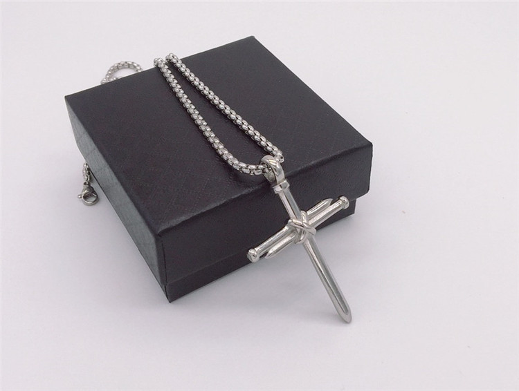 Polished Finish 1 Piece 35*47mm 304 Stainless Steel 18K Gold Plated Cross Polished Pendant