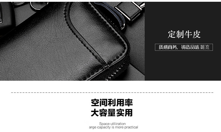 Large-capacity Zipper Car Key Case Waist Leather Card Case Multifunctional Fashion Key Chain display picture 24