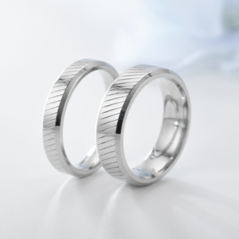 Wholesale Fashion Wave Pattern Stainless Steel Couple Rings Nihaojewelry display picture 7