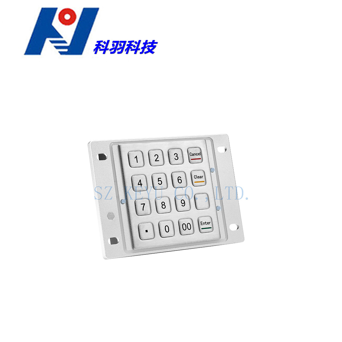 [厂家供应]16键PCI 3.0加密键盘 嵌入式金属密码键盘  银行专用