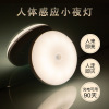 LED human body induction small night lamp bedroom bedside wardrobe corridor sensing lights to breastfeed USB charging