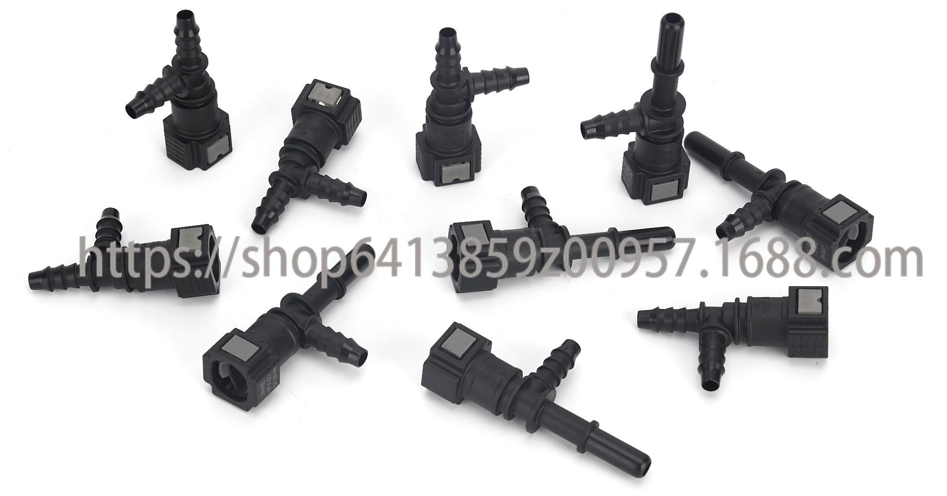 Automobile 7.89ID6 three-way male connector quick connector oil pipeline SAE oil pump quick connector accessories
