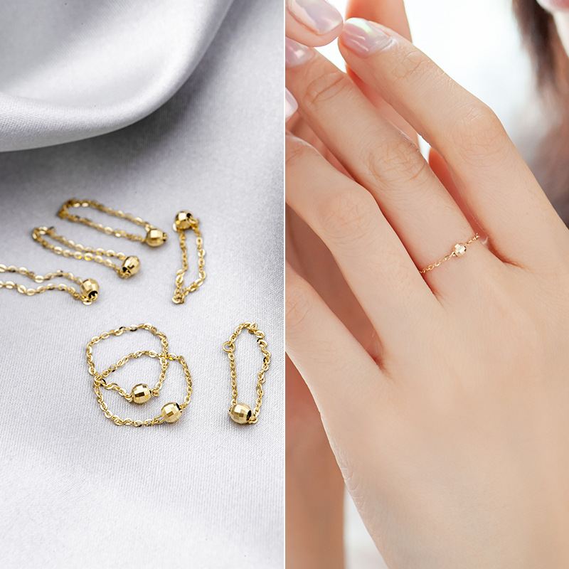 14K Gold Ring Jin Zhu soft Ring Gold Jewelry jewelry 3936