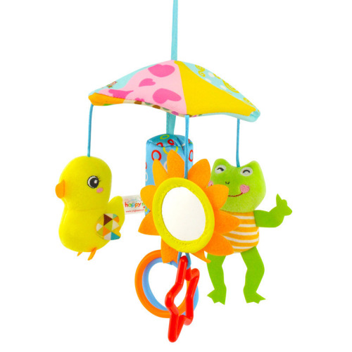 Baby Bed Swing, 0-1 Year Infant Plush Educational Car Seat Stroller Hook Soothing Toy